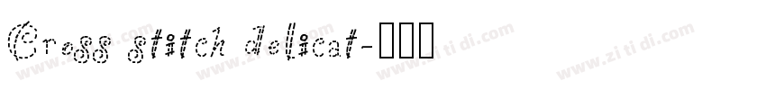 Cross stitch delicat字体转换